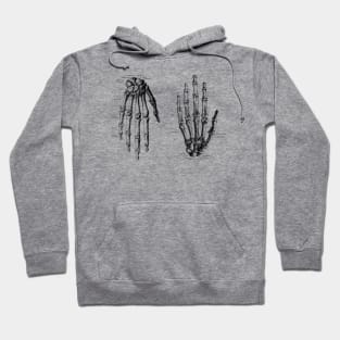 Double Hand Skeletal Diagram - Vintage Anatomy Hoodie